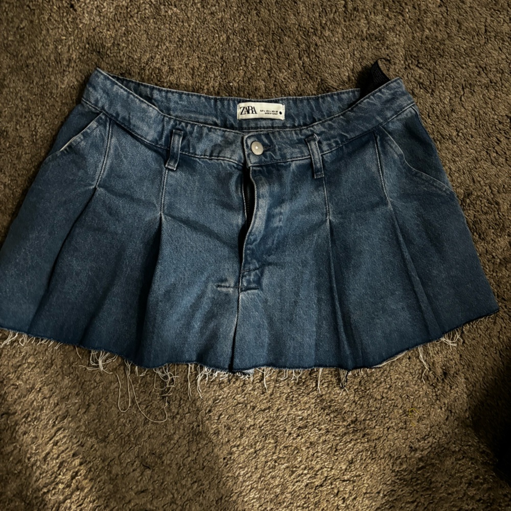 Zara denim skater skirt